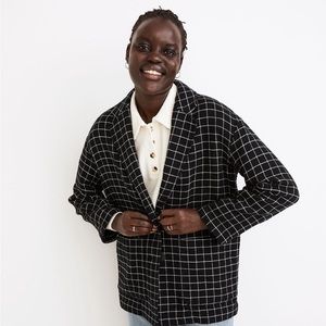 Madewell Waffleback Shaw Blazer in Windowpane